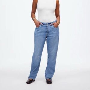 Madewell The Curvy Dean Easy Straight Jeans Northridge Wash Airy Denim Edition